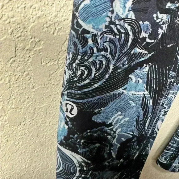 Lululemon Fast & Free Crop 20” Eternal Wave Starlight Black Sz 4 - Picture 3 of 3